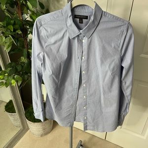 Banana Republic blue fitted button down shirt size 10 tall